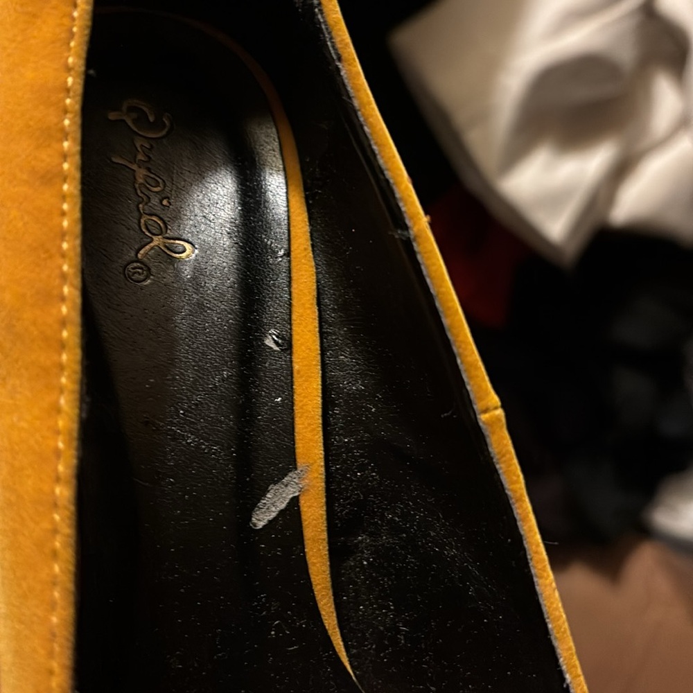 🎈5/$25 Elegant Orange High Heels Size 8 No Box - Picture 2 of 5